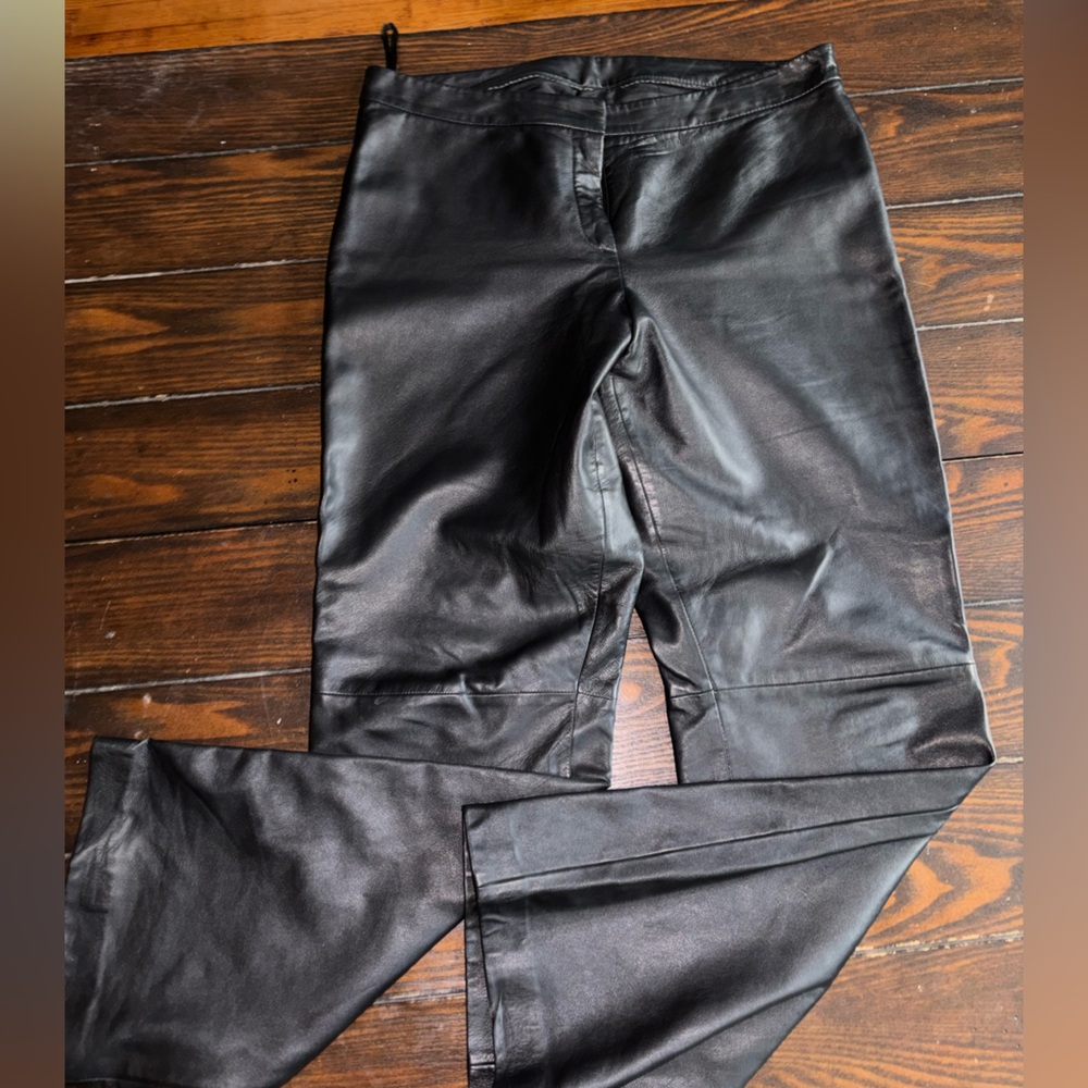 Black Leather Women Jeans